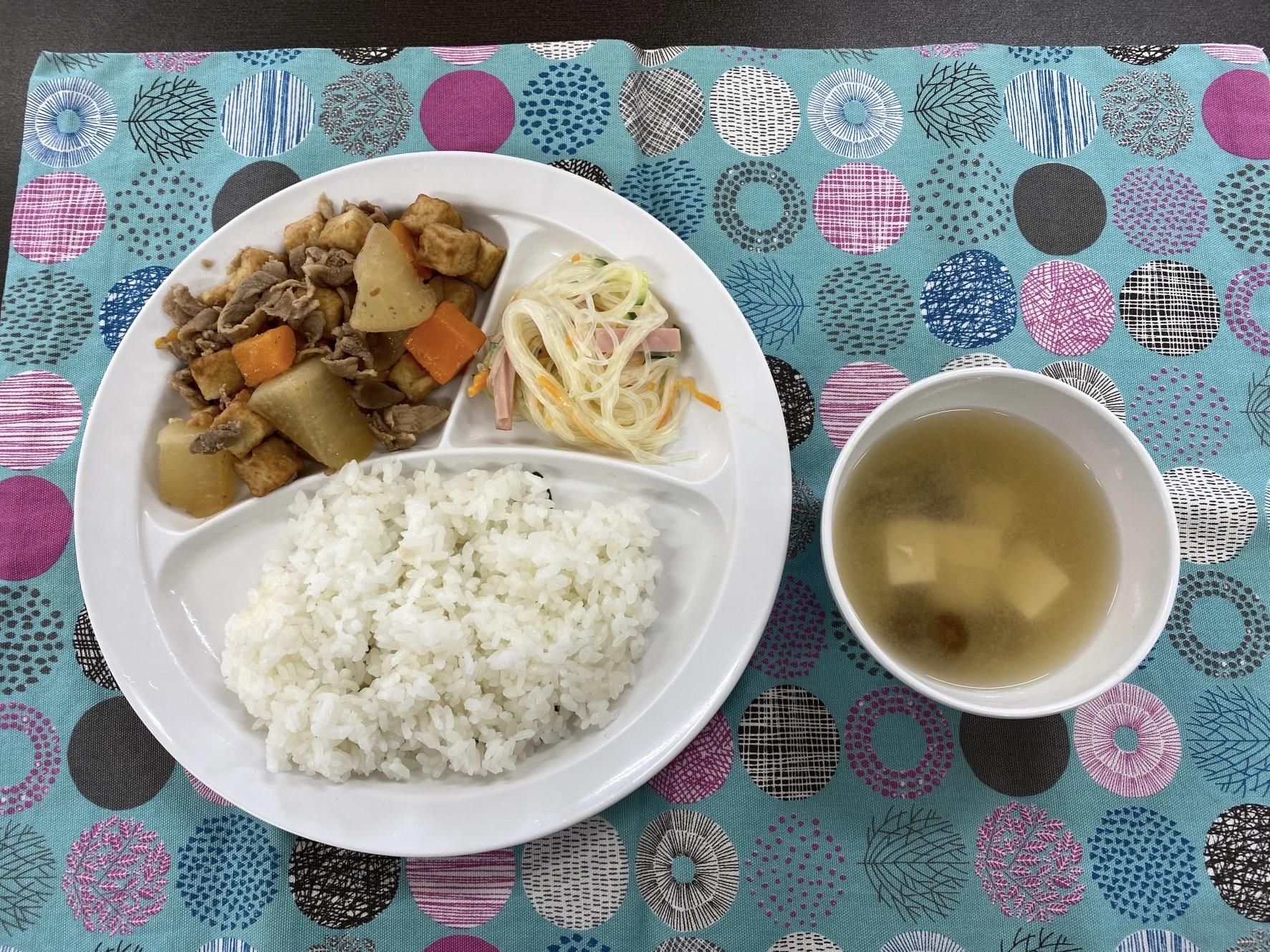 厚揚げと豚肉の煮物