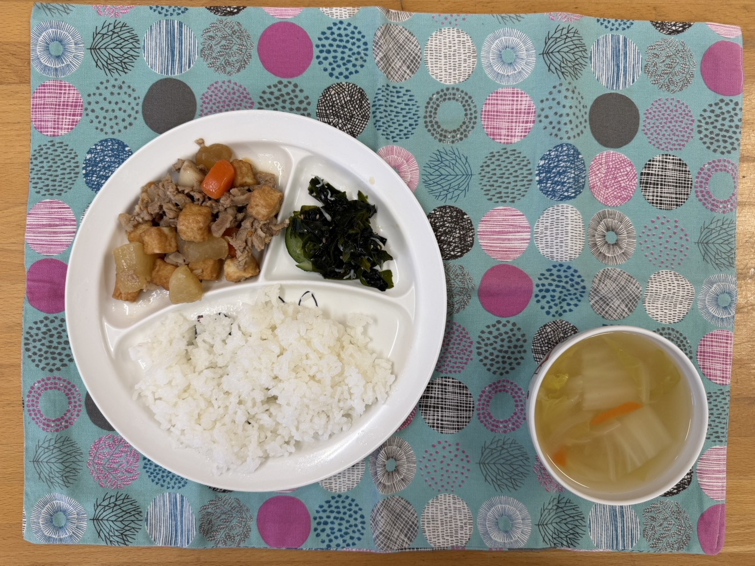 厚揚げと豚肉の煮物