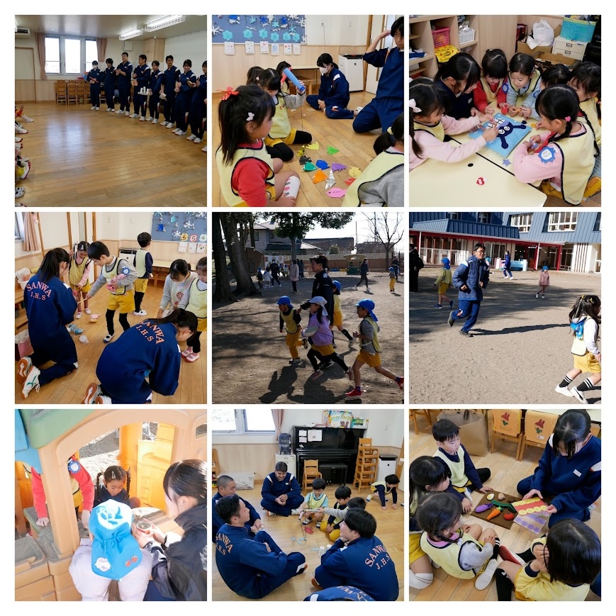 12/8(月)　三和中3年生　幼稚園訪問